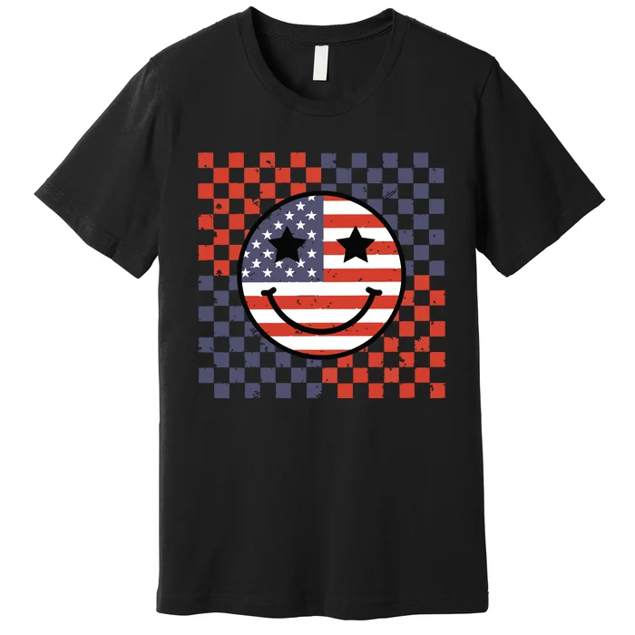 Retro Smile Face Flag Premium T-Shirt