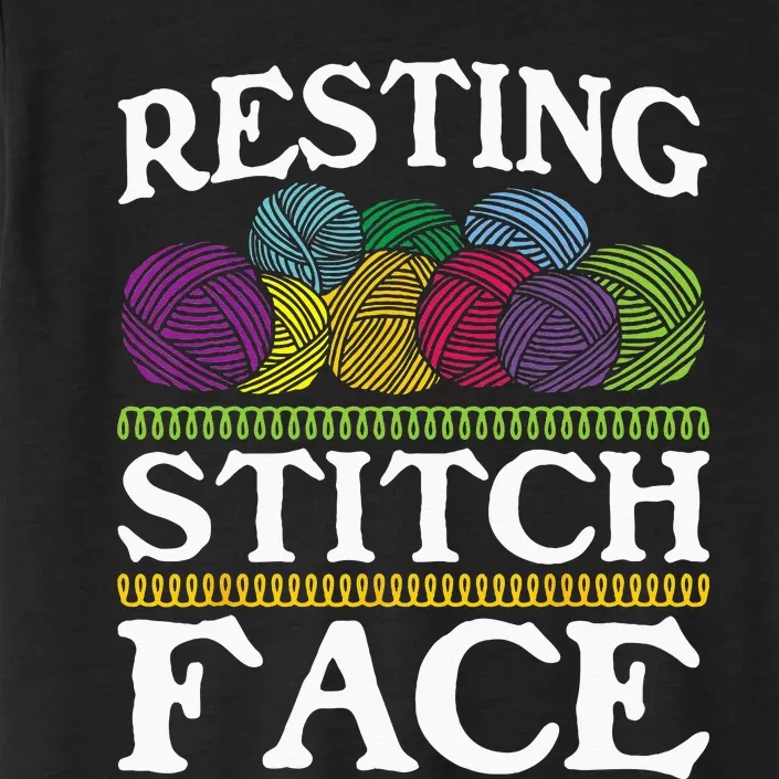 Resting Stitch Face Knitting Knitter Crocheting Crotcheter ChromaSoft Performance T-Shirt