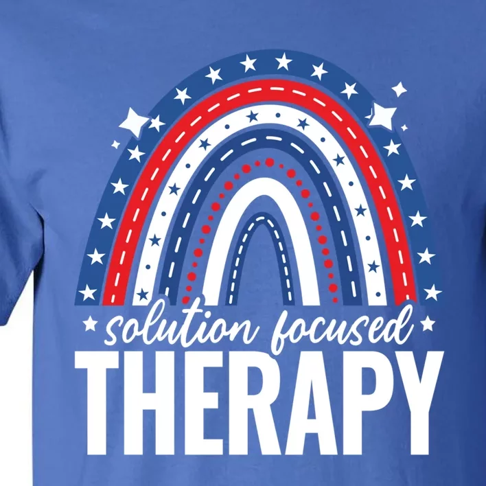 Rainbow Solution Focused Therapy 4th Of July Usa America Funny Gift Tall T-Shirt