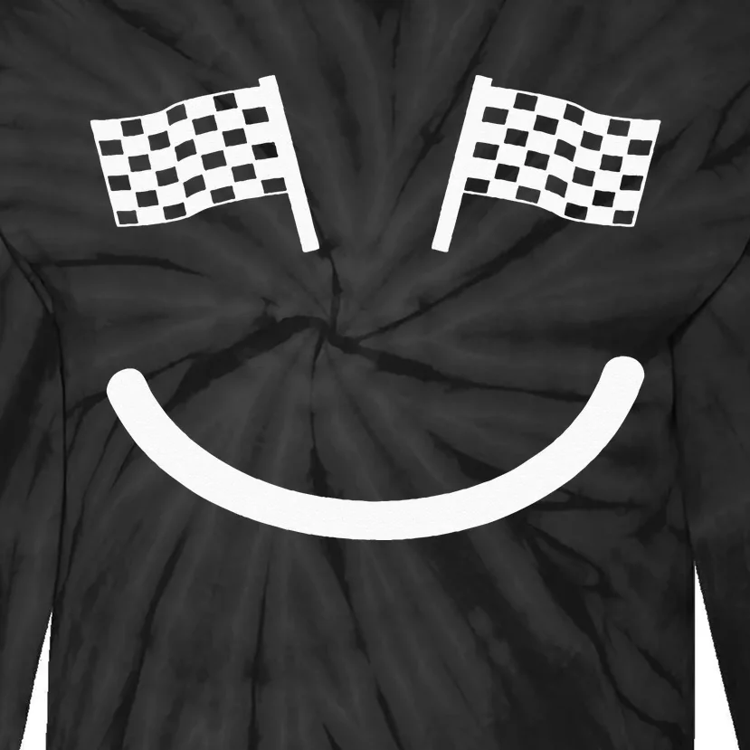 Racing Smile For Race Car Parties Tie-Dye Long Sleeve Shirt