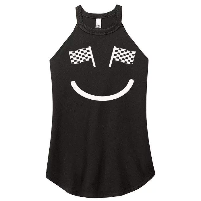 Racing Smile For Race Car Parties Women’s Perfect Tri Rocker Tank