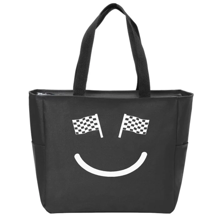 Racing Smile For Race Car Parties Zip Tote Bag