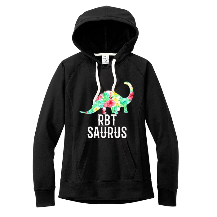 RBT Saurus Funny Dinosaur Registered Behavior Technician Women's Fleece Hoodie