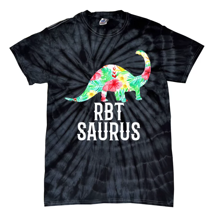 RBT Saurus Funny Dinosaur Registered Behavior Technician Tie-Dye T-Shirt