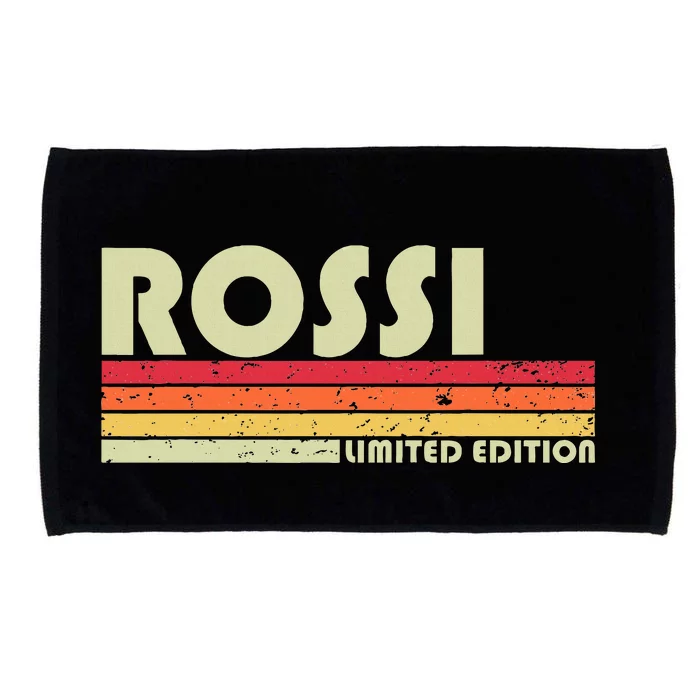 Rossi Surname Funny Retro Vintage 80s 90s Birthday Reunion Microfiber Hand Towel