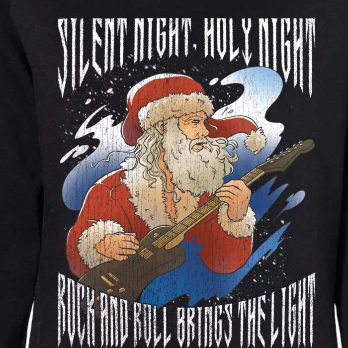 Rock Santa Guitar Guitarist Christmas Rock N Roll Great Gift Womens California Wash Sweatshirt