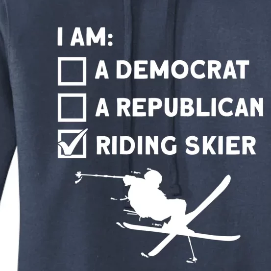 Riding Skier Gift Skiing Winter Sports Ski Mountains Skiing Meaningful Gift Women's Pullover Hoodie