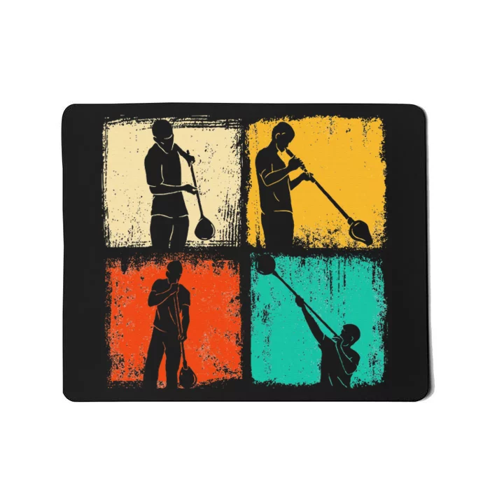 Retro Square Glassblower Glassblowing Hobbyist Mousepad