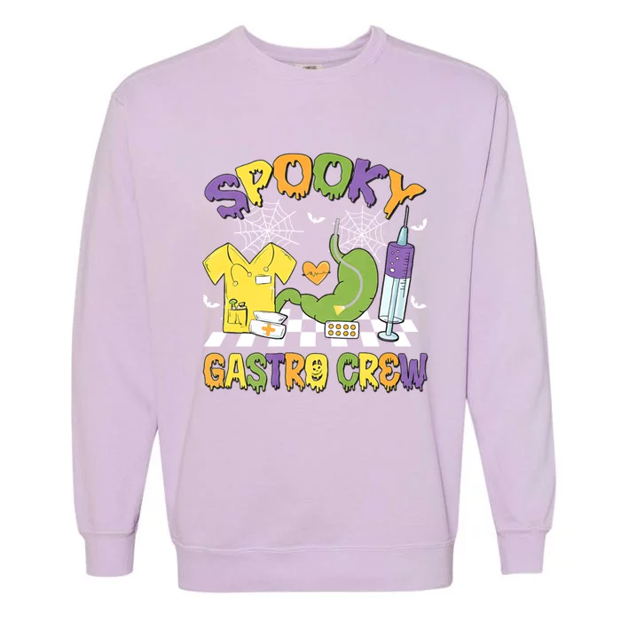 Retro Spooky Gastro Crew Gastro Nurse Halloween Costumes Garment-Dyed Sweatshirt