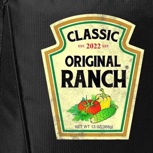 Ranch Sauce Green Salad Dressing Halloween Costume Matching City Backpack