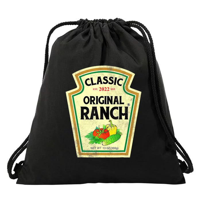 Ranch Sauce Green Salad Dressing Halloween Costume Matching Drawstring Bag