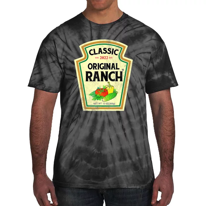 Ranch Sauce Green Salad Dressing Halloween Costume Matching Tie-Dye T-Shirt