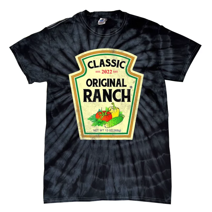 Ranch Sauce Green Salad Dressing Halloween Costume Matching Tie-Dye T-Shirt