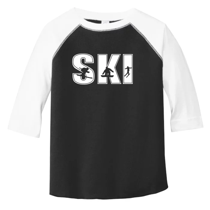 Retro Ski Gift For Skier Toddler Fine Jersey T-Shirt