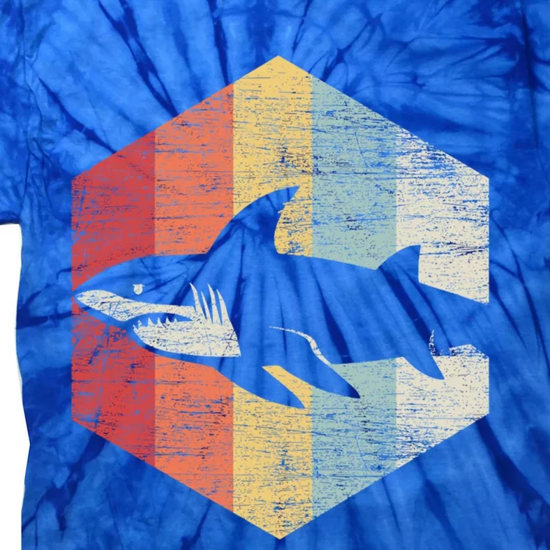 Retro Shark Gift Tie-Dye T-Shirt