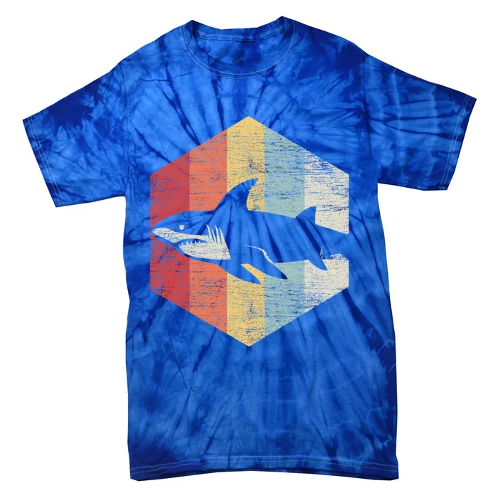 Retro Shark Gift Tie-Dye T-Shirt