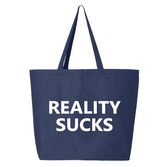 Reality Sucks Grey Letters Ironic Gift 25L Jumbo Tote