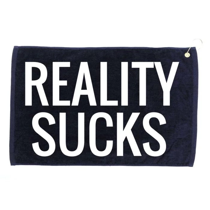 Reality Sucks Gift Grommeted Golf Towel