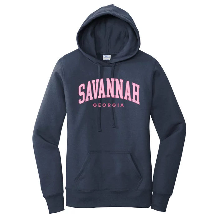 Retro Savannah Georgia Vintage Preppy Throwback Women's Pullover Hoodie