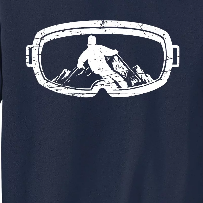 Retro Ski Goggles For An Alpine Skier Tall Sweatshirt