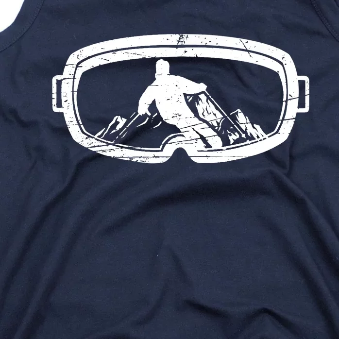 Retro Ski Goggles For An Alpine Skier Tank Top