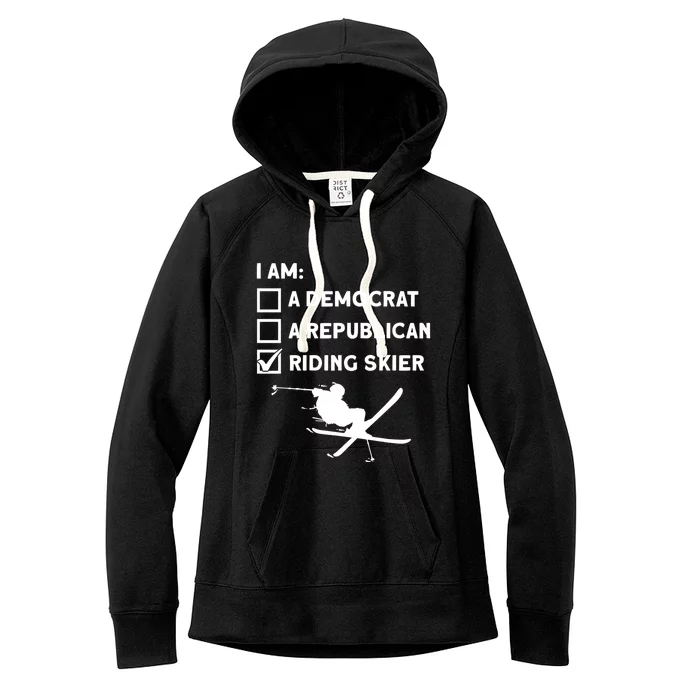 Riding Skier Gift Skiing Winter Sports Ski Mountains Skiing Great Gift Women's Fleece Hoodie