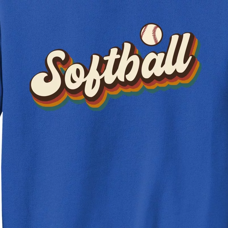 Retro Softball Graphic Softball Gift Sweatshirt