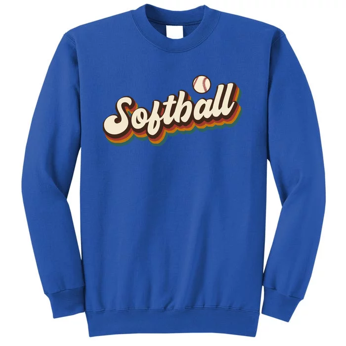 Retro Softball Graphic Softball Gift Sweatshirt