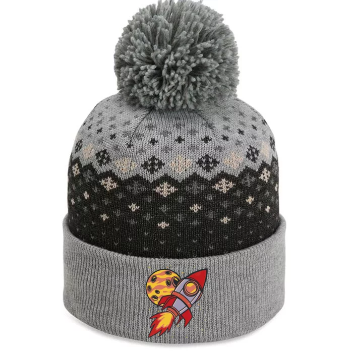 Rocket Spaceship Galaxy Retro The Baniff Cuffed Pom Beanie