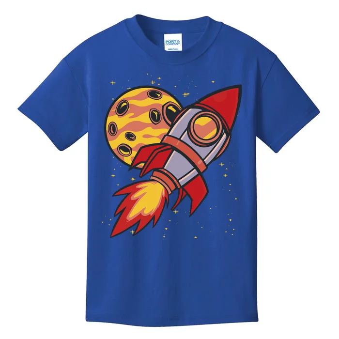 Rocket Spaceship Galaxy Retro Kids T-Shirt