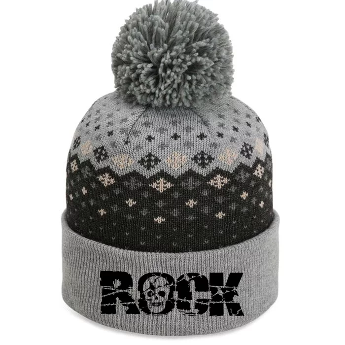 Rock Skull Grunge The Baniff Cuffed Pom Beanie