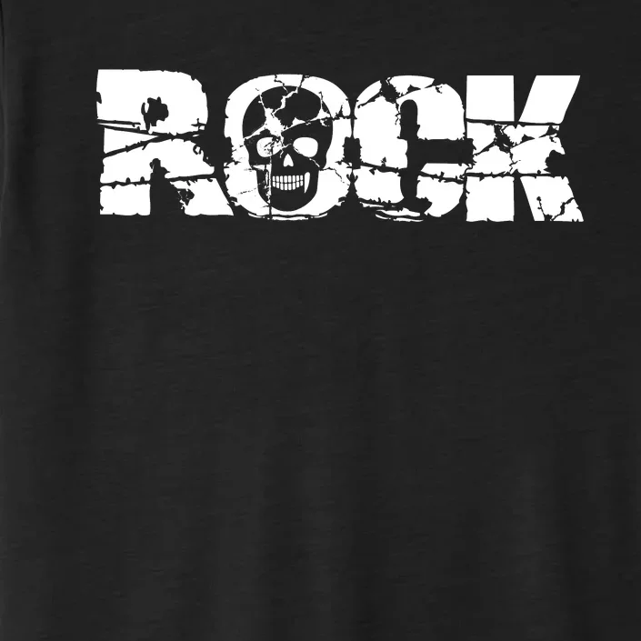 Rock Skull Grunge ChromaSoft Performance T-Shirt