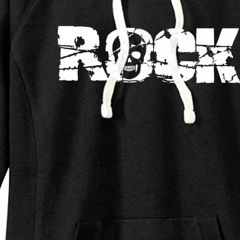 Rock Skull Grunge Women's Fleece Hoodie