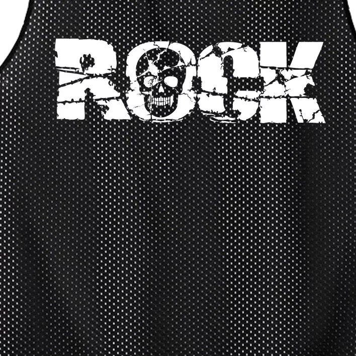 Rock Skull Grunge Mesh Reversible Basketball Jersey Tank