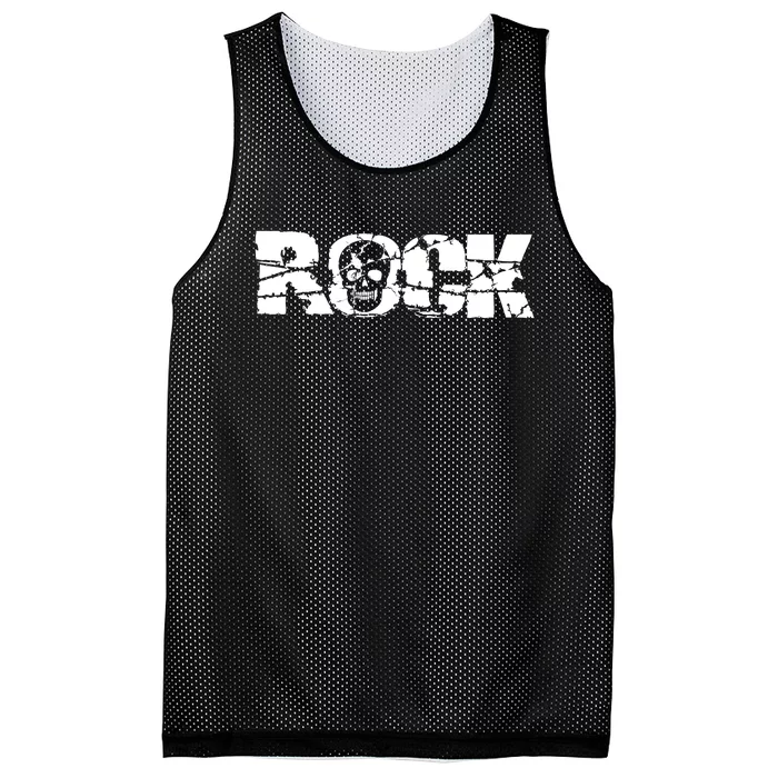 Rock Skull Grunge Mesh Reversible Basketball Jersey Tank