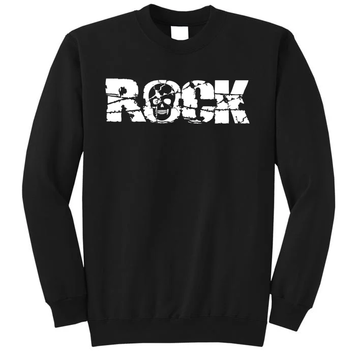 Rock Skull Grunge Tall Sweatshirt