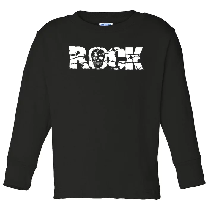 Rock Skull Grunge Toddler Long Sleeve Shirt