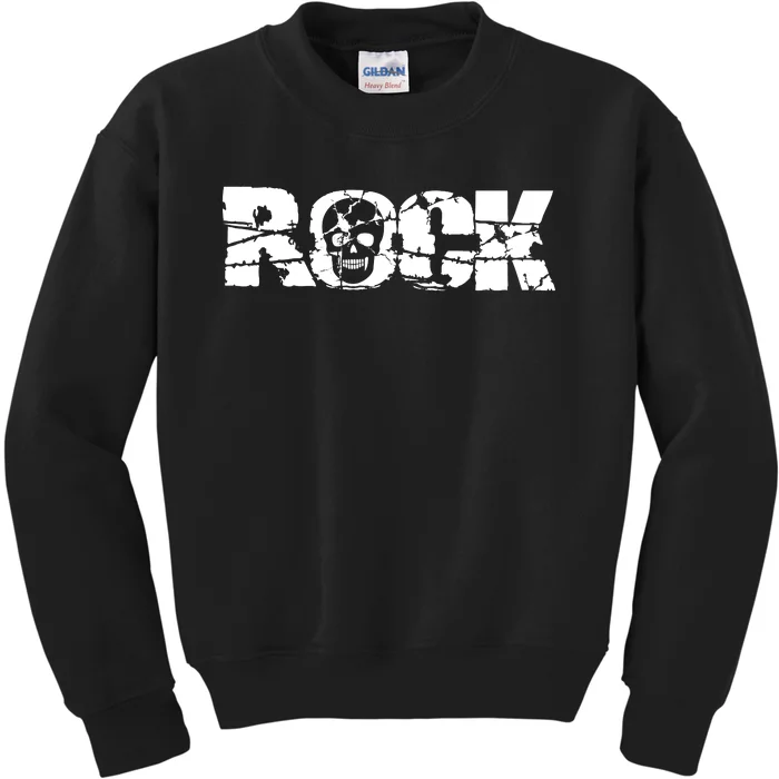 Rock Skull Grunge Kids Sweatshirt