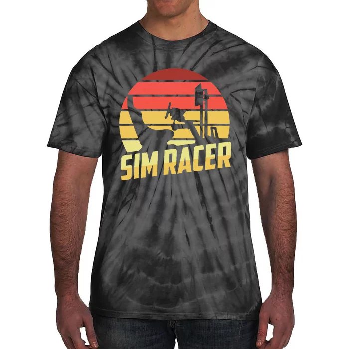 Retro Simulation Gaming Racer Race Car Vintage Sim Racing Tie-Dye T-Shirt