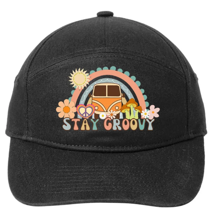 Retro Stay Groovy 7-Panel Snapback Hat