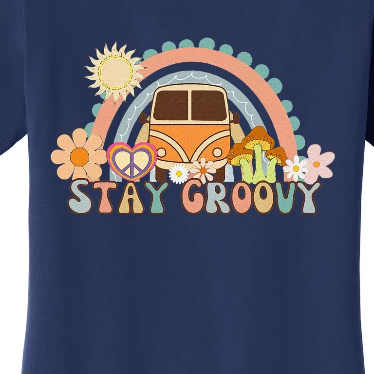 Retro Stay Groovy Preppy Summer Hippie 70s Women's T-Shirt