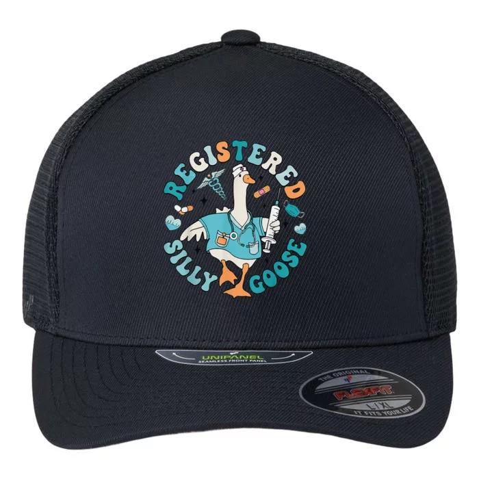 Registered Silly Goose Nursing Student Nurse Practitioner Flexfit Unipanel Trucker Cap