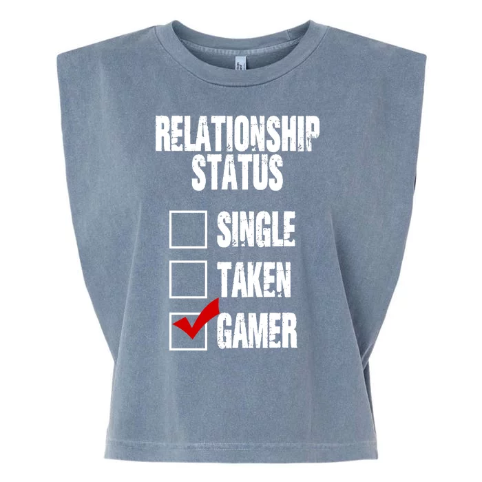 Relationship Status Gamer Funny Garment-Dyed Women's Muscle Tee