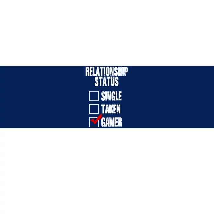 Relationship Status Gamer Funny Bumper Sticker