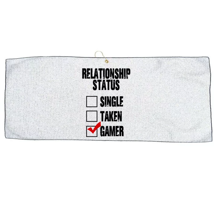 Relationship Status Gamer Funny Large Microfiber Waffle Golf Towel