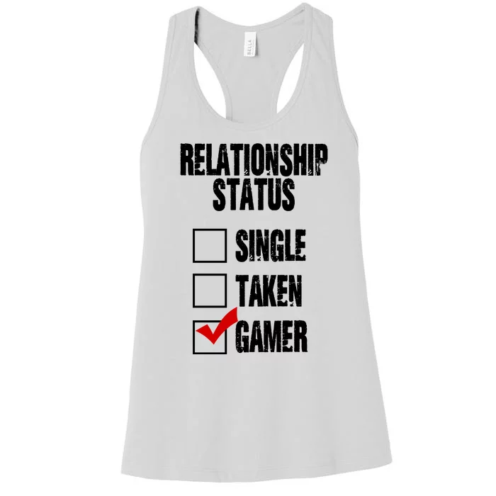 Relationship Status Gamer Funny Women's Racerback Tank