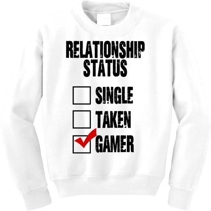 Relationship Status Gamer Funny Kids Sweatshirt