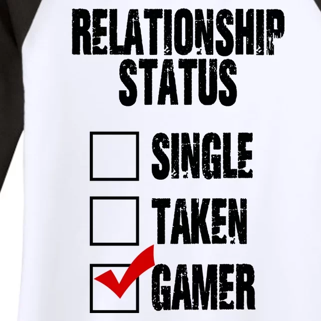 Relationship Status Gamer Funny Women's Tri-Blend 3/4-Sleeve Raglan Shirt