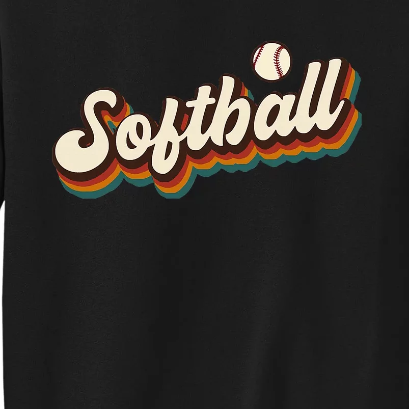 Retro Softball Graphic Softball Tall Sweatshirt