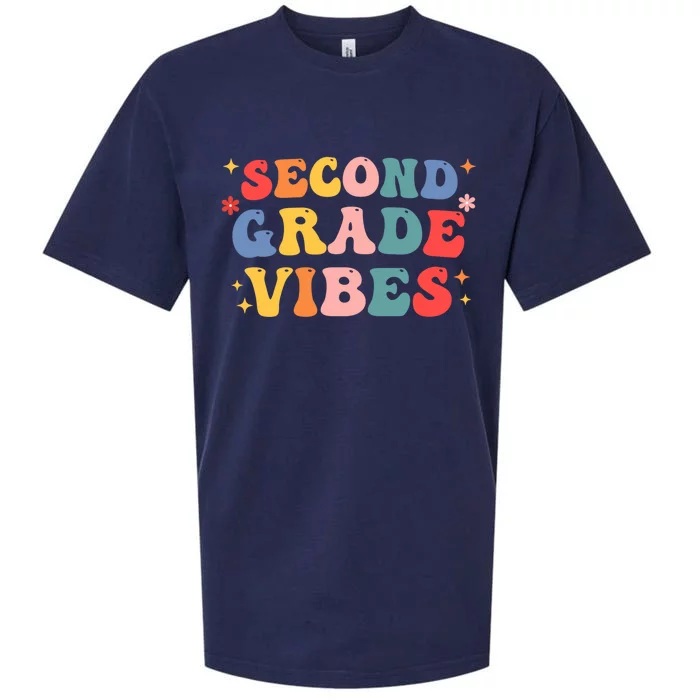 Retro Second Grade Vibes Teacher 2Nd Grade Fun Gift Sueded Cloud Jersey T-Shirt